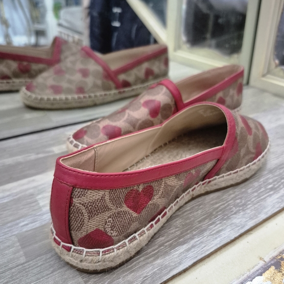 Coach Women's Red and Brown Espadrilles - Picture 8 of 11